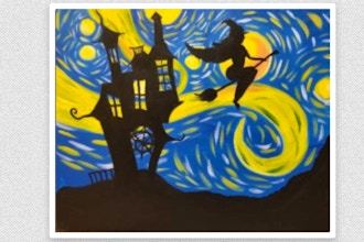 Paint Nite: Starry Witchy Ride